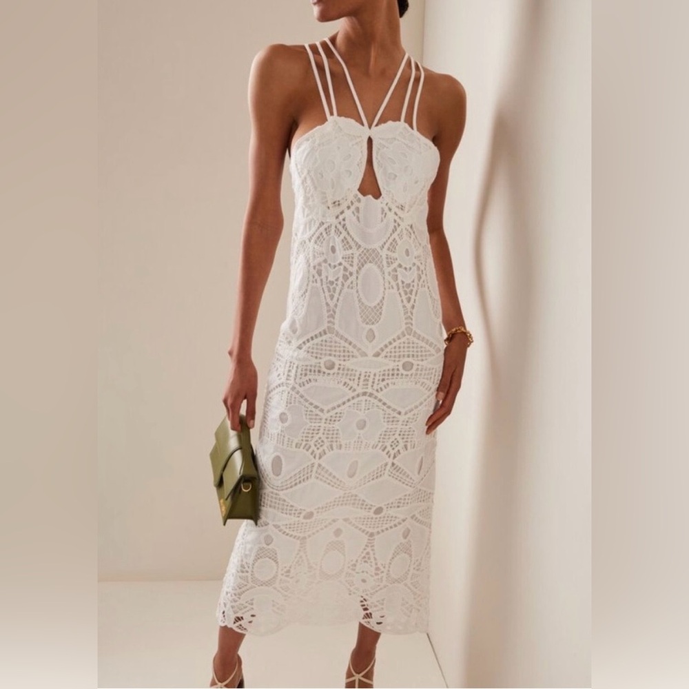 Cult Gaia White Lace Dress